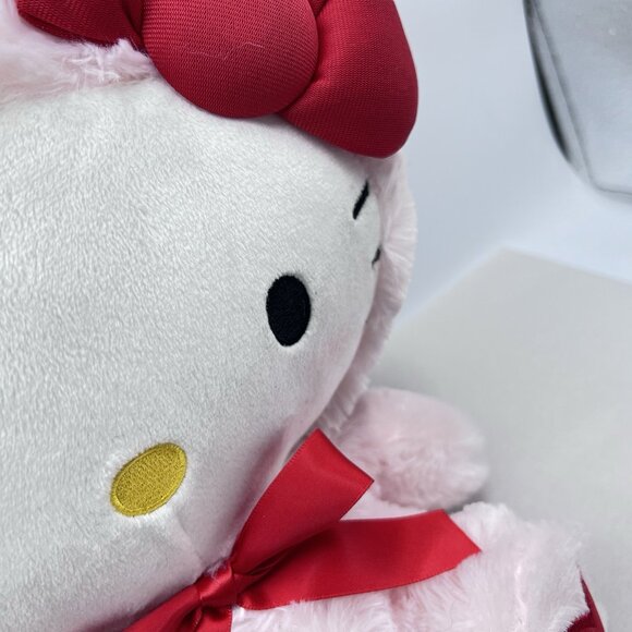 Sanrio Hello Kitty 13” Bunny Rabbit Suit Red Pink Hearts Plush - Picture 7 of 15